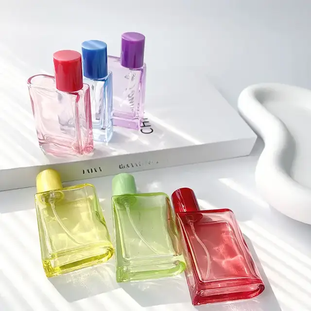 Square Glass Perfume Spray Bottles