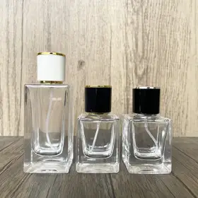Square Glass Perfume Spray Bottles view 1