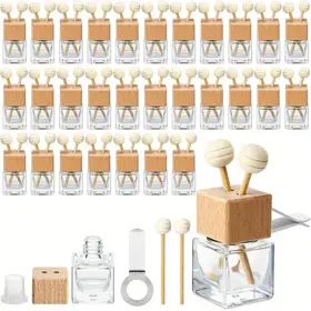 Square Glass Hanging Diffuser Bottles view 1