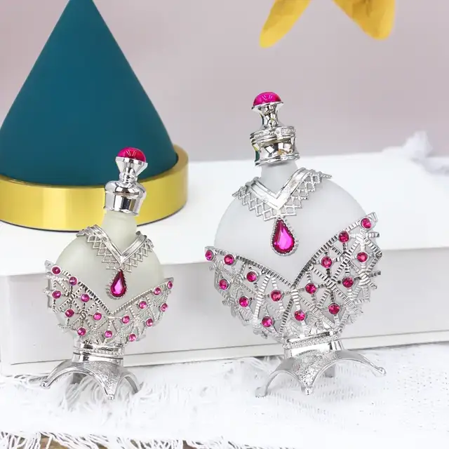 Diamond-Shaped Glass Perfume Bottles view 3