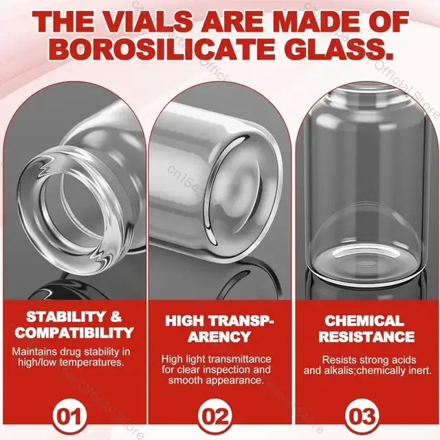 Glass Sample Vials with Stoppers view 5