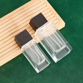 Square Glass Perfume Spray Bottles view 1