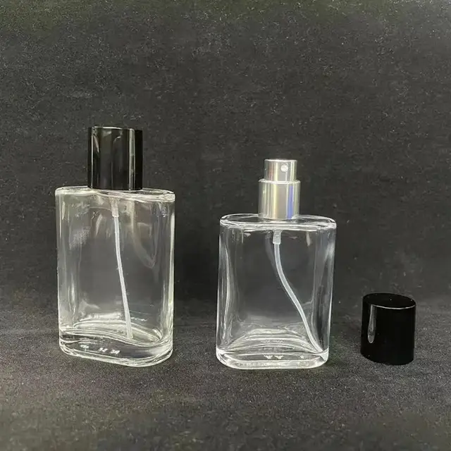 Square Glass Perfume Spray Bottles view 2
