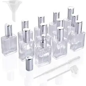 Frosted Square Glass Perfume Spray Bottles view 1