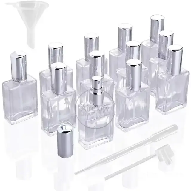 Frosted Square Glass Perfume Spray Bottles